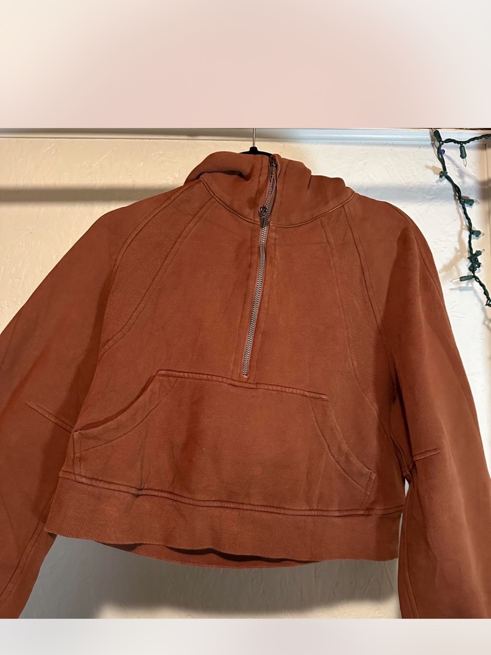 Lululemon Scuba Half-Zip Hooded Pullover Jacket - Rust